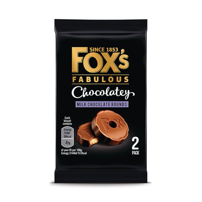 Foxs Chocolatey Rounds Biscuits Twin Pack 32g (Pack of 48) 57003247 image 1