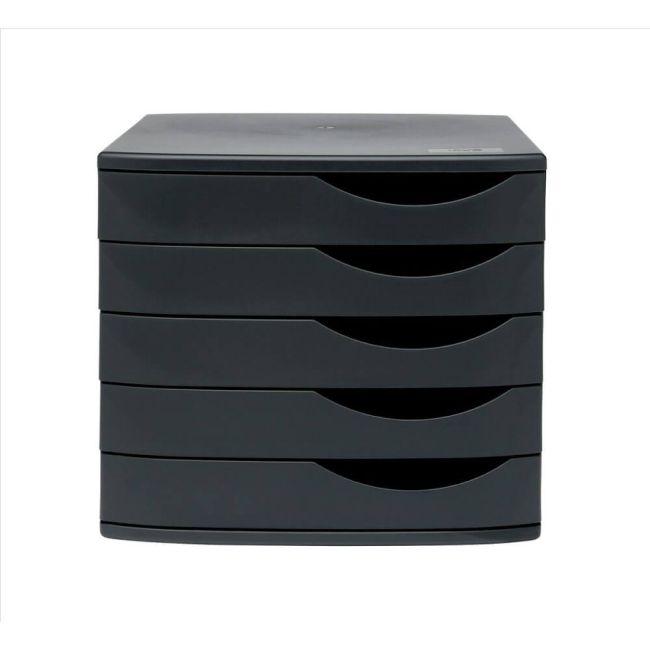 5 Star Desktop 5 Drawer Set A4 Documents up to 260x350mm Black/Black image 2