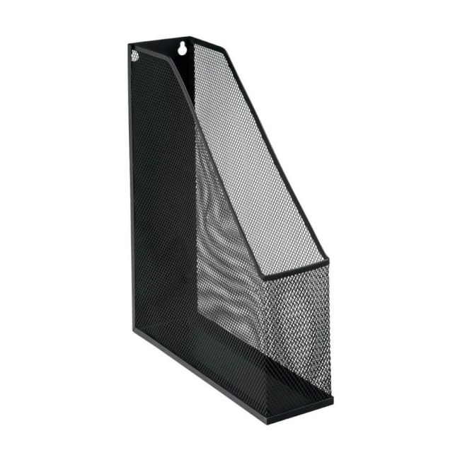 5 Star Office Mesh Magazine Rack Scratch Resistant with Non Marking Rubber Pads A4+ Black image 2
