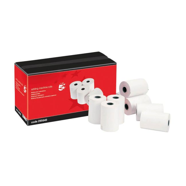5 Star Office Adding Machine Paper Rolls 1-Ply 55gsm TMP 57x57 24m (Pack of 20) image 1