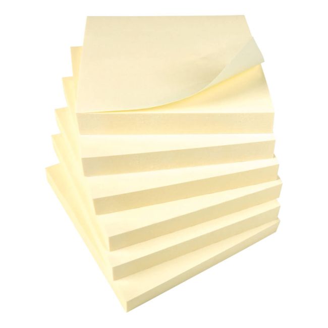 5 Star Office Re-Move Notes Repositionable Pad of 100 Sheets 76x76mm Yellow (Pack of 12) image 1
