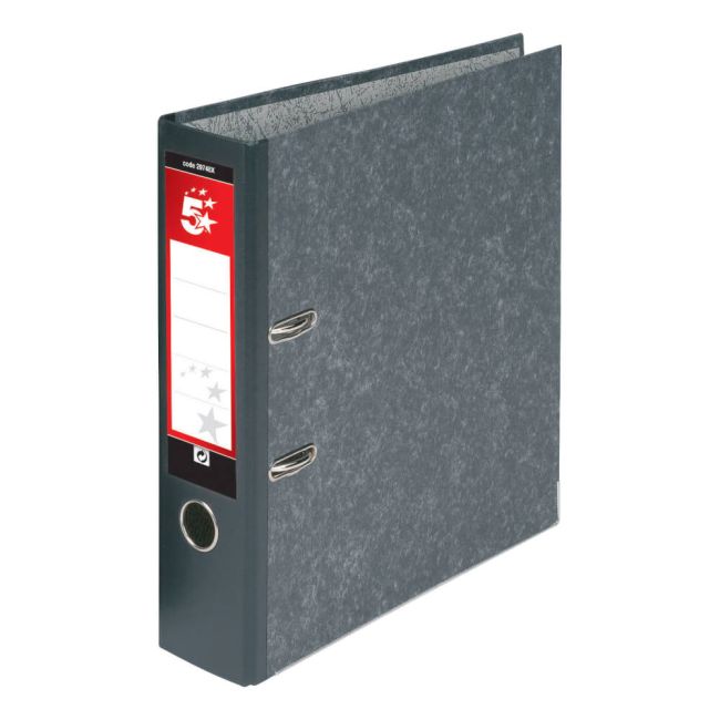 5 Star Office Lever Arch File Foolscap Cloud Cover (Pack of 10) image 1