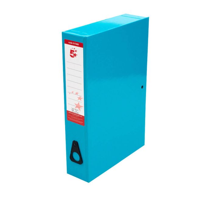 5 Star Office Classic Box File Blue (Pack of 10) image 1