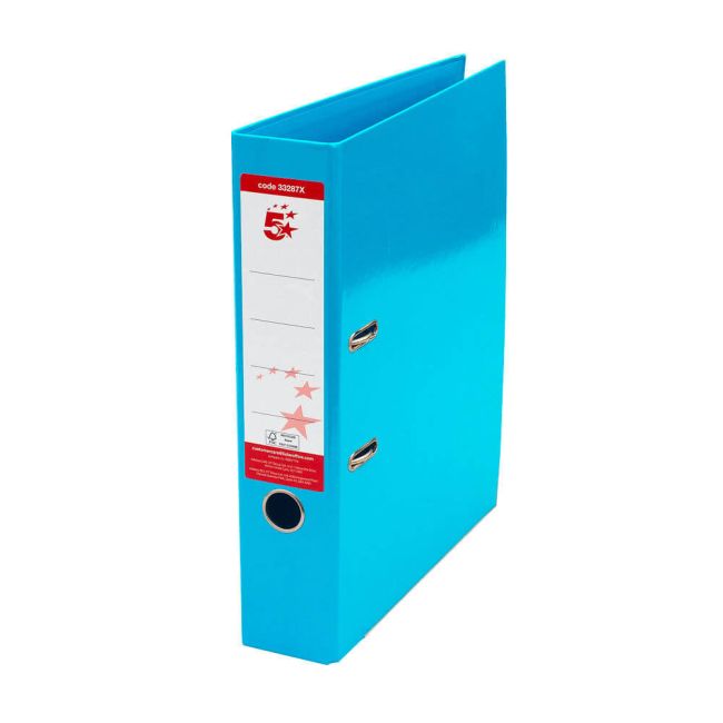 5 Star Office Lever Arch File Foolscap Blue (Pack of 10) image 1