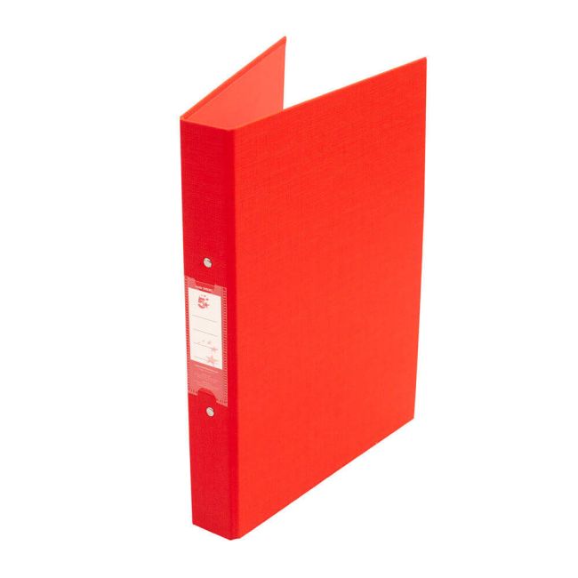 5 Star Office 2 O-Ring Binder A4 Polypropylene Red (Pack of 10) image 1