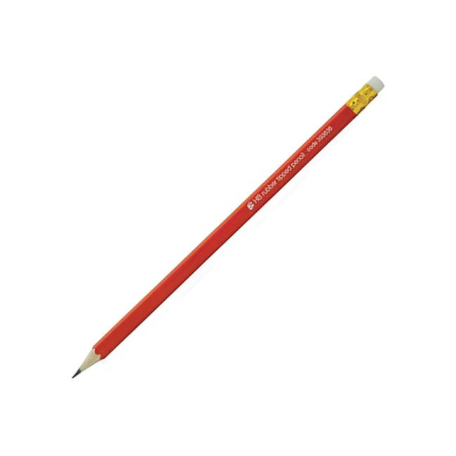 5 Star Pencil with Eraser HB Red Barrel (Pack of 12) image 1