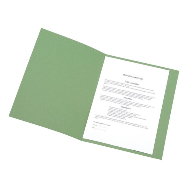 Folder Base 5 Star Office Square Cut Folder A4 Green | 394321 | Printer Base