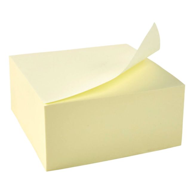 5 Star Sticky Notes Removable Cube Pad Yellow 76x76mm 397999 image 1