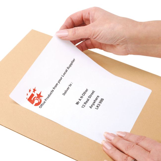 5 Star Office Multipurpose Labels Laser Copier and Inkjet 199.6x143.5mm White (Pack of 200) image 3