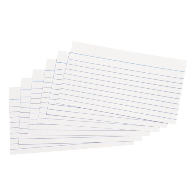 5 Star Office Record Cards Ruled Both Sides 5x3in 127x76mm White (Pack of 100) image 1