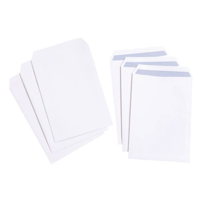 5 Star Envelope C4 Pocket Self Seal 100gsm White (Pack of 250) image 1