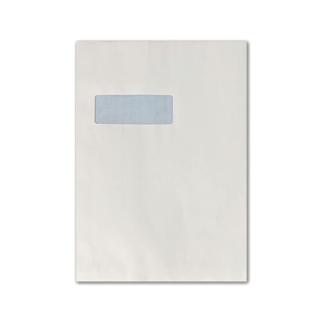 5 Star C4 Envelope Window Peel And Seal 90gsm White (Pack of 10) FS600450 image 2