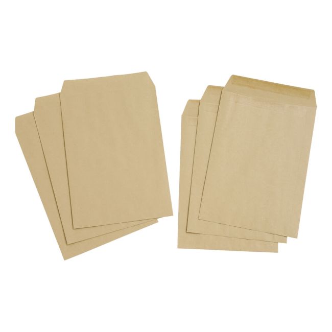 5 Star Envelope C4 Pocket Self Seal 90gsm Plain Manilla (Pack of 250) image 1