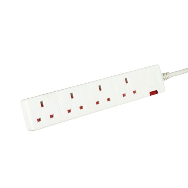 5 Star 4-Way Extension Lead 13 Amp 5m White FS668149 image 1