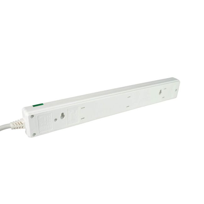5 Star 6-Gang Surge Protection Extension Lead 2m White FS668151 image 2