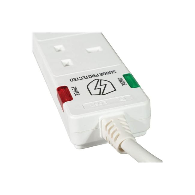 5 Star 6-Gang Surge Protection Extension Lead 2m White FS668151 image 4