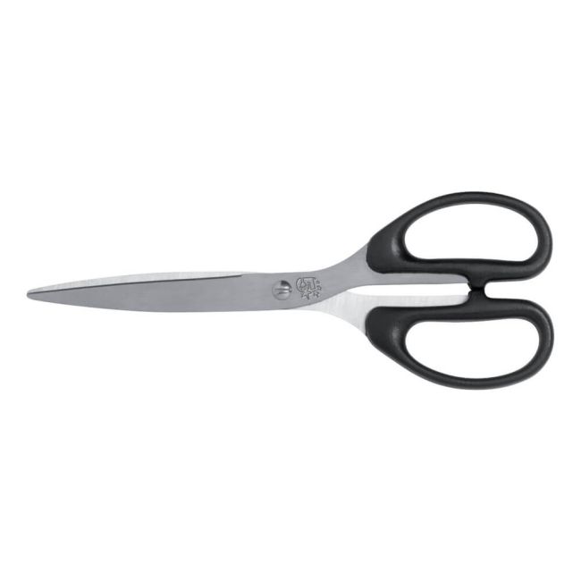 5 Star Office Scissors 207mm ABS Handles Stainless Steel Blades Black image 1