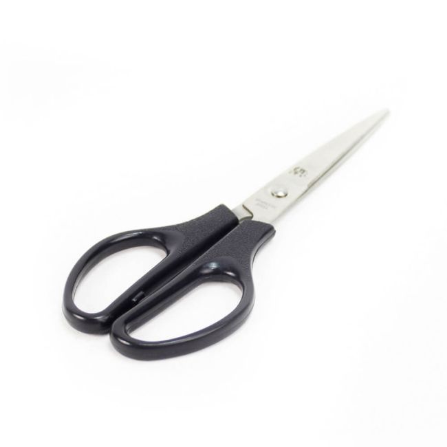 5 Star Office Scissors 165mm Stainless Steel Blades PP Handles Black image 2