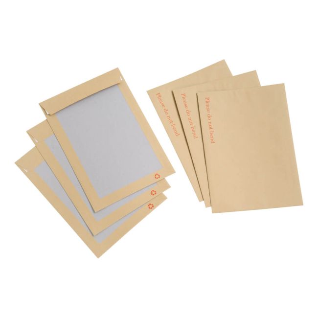 5 Star Office Envelopes Recycled Board Backed Hot Melt Peel/Seal C4 120gsm Manilla (Pack of 125) image 1