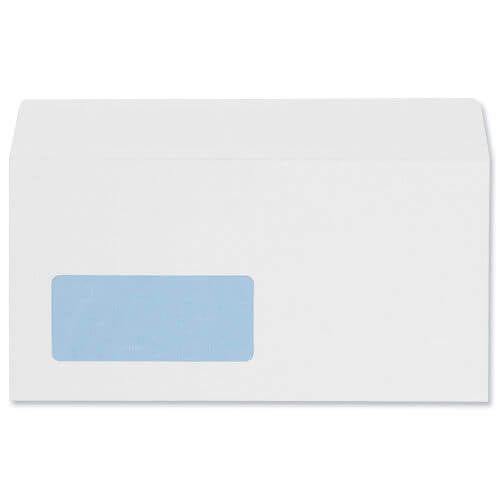 5 Star Office Envelopes Wallet Peel and Seal Window 100gsm DL 220x110mm White (Pack of 500) image 1
