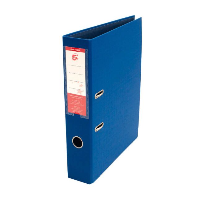 5 Star Office Premium Polypropylene Lever Arch File Foolscap Royal Blue (Pack of 10) image 1