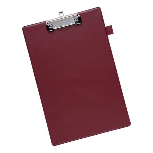 5 Star Office Standard Clipboard with PVC Cover Foolscap Dark Red image 1