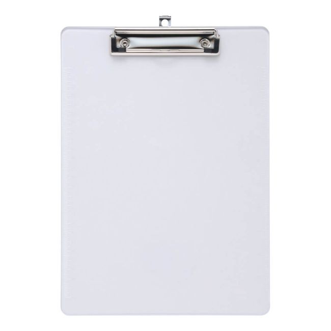 5 Star Office Clipboard Solid Plastic Durable with Rounded Corners A4 Clear image 1
