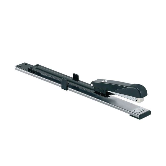 5 Star Office Stapler Long Arm Full Strip 300mm Reach Capacity 20 Sheets Black image 1