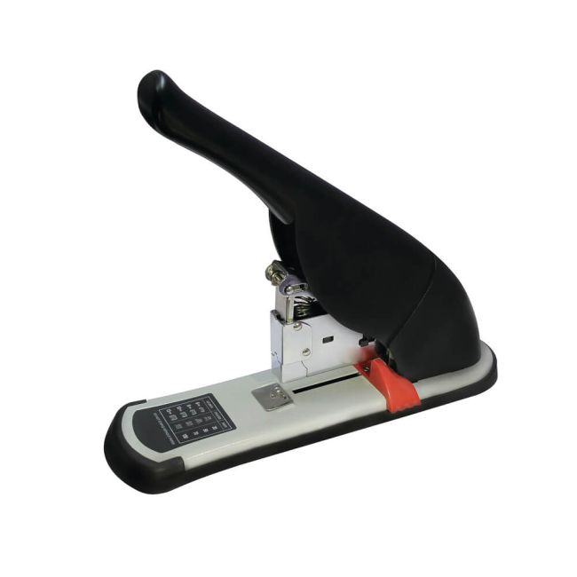 5 Star Office Stapler Heavy Duty Office Lever Arm All-Steel Capacity 100 Sheets Black image 1