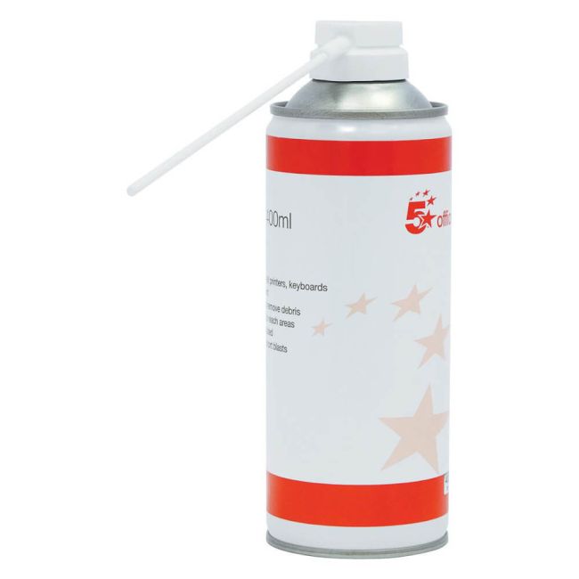 5 Star Office Spray Duster Can HFC Free Compressed Gas Flammable 400ml image 1