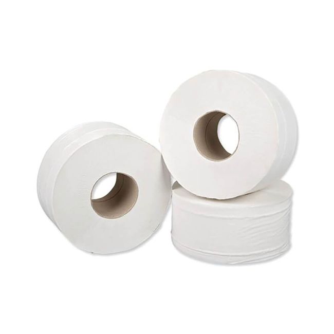 5 Star Mini Jumbo Toilet Rolls 1-Ply 250mmx200m (Pack of 12) image 1