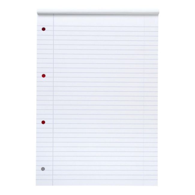 5 Star Office Refill Pad Headbound 70gsm Ruled Margin Punched 4 Hole 160pp A4 Red/White (Pack of 10) image 2