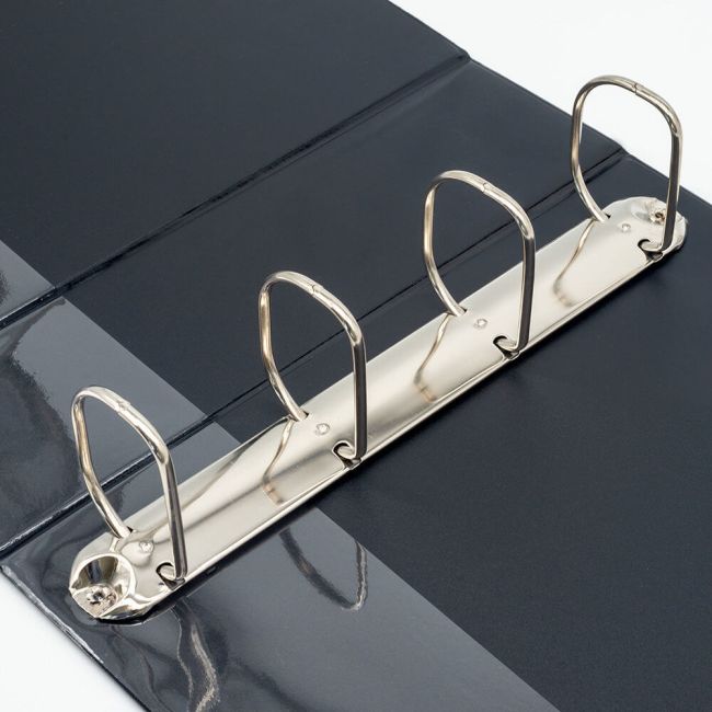 5 Star Office A4 Presentation Ring Binder Polypropylene 65mm 4D-Ring Black (Pack of 10) image 2