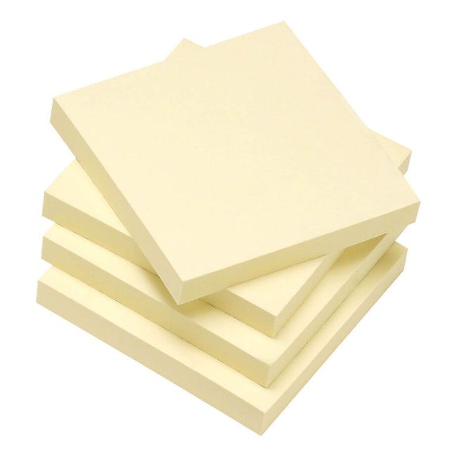 5 Star Recycled Sticky Notes Removable Yellow 76x76mm (Pack of 12) 934180 image 1