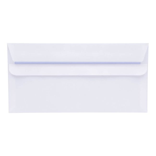 5 Star Office Envelopes Wallet Self Seal 80gsm DL 220x110mm White Retail Pack (Pack of 50) image 1