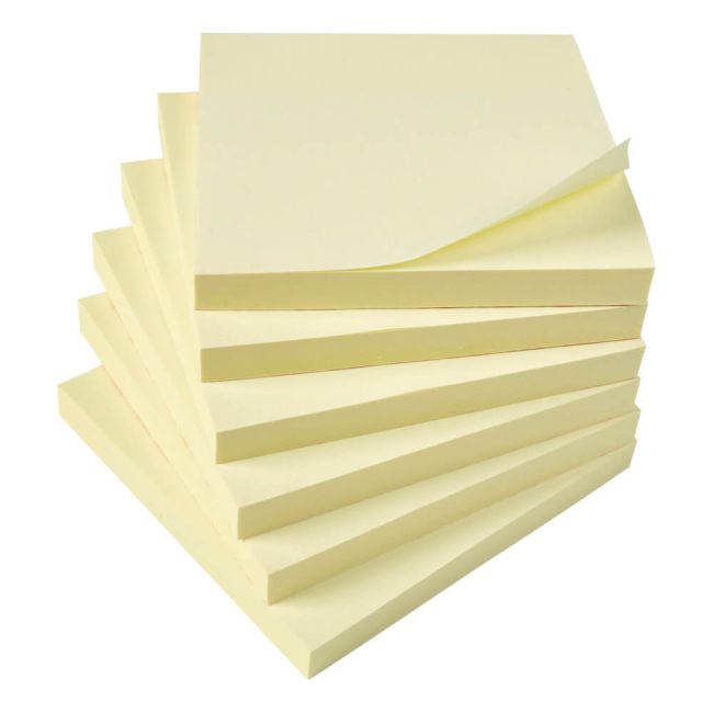 5 Star Sticky Notes Removable Yellow 76x76mm (Pack of 12) 935466 image 1
