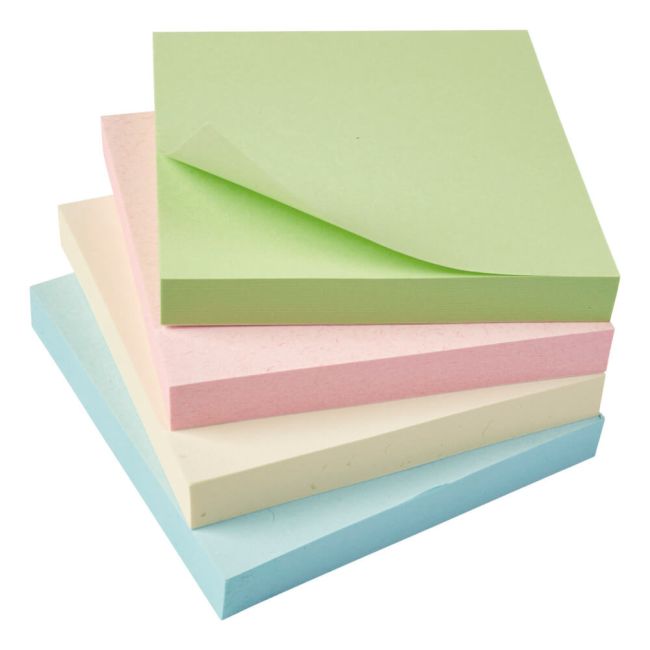5 Star Sticky Notes Removable Pastel 76x76mm (Pack of 12) 938187 image 1