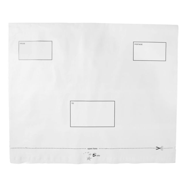 5 Star DX Bags Self Seal Waterproof White 450x320mm and 50mm Flap (Pack of 100) image 1