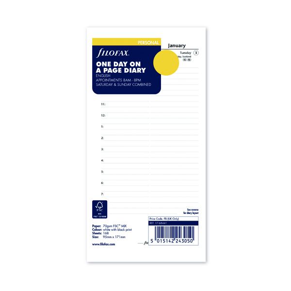 Filofax Refill DPP Personal 2022 image