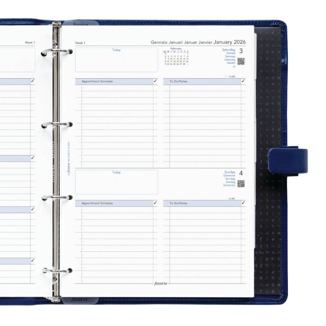 Filofax Refill Day Per Page 5 Language Appointment A4 2026 26-68719 image 2