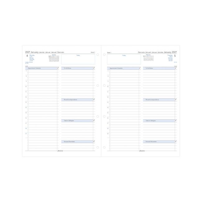 Filofax Refill Day Per Page A4 White 2027 27-68719 image 2