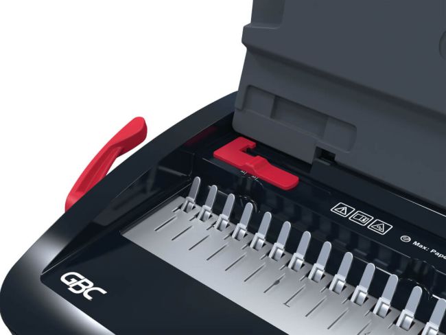 GBC CB12 Manual Comb Binding Machine Black/Red 4410060 image 6