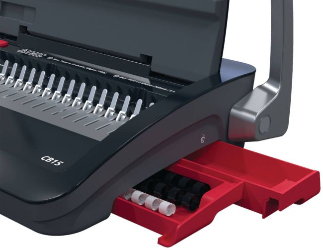 GBC CB15 Manual Comb Binding Machine Black/Red 4410061 image 5