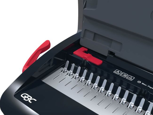 GBC CB15 Manual Comb Binding Machine Black/Red 4410061 image 6
