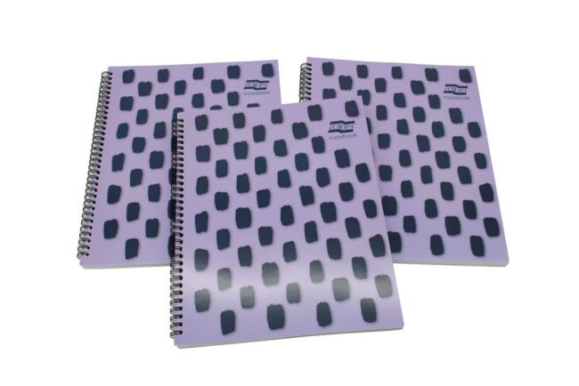 Europa Splash Notebooks 160 Lined Pages A4+ Purple Cover (Pack of 3) EU1502Z image 6