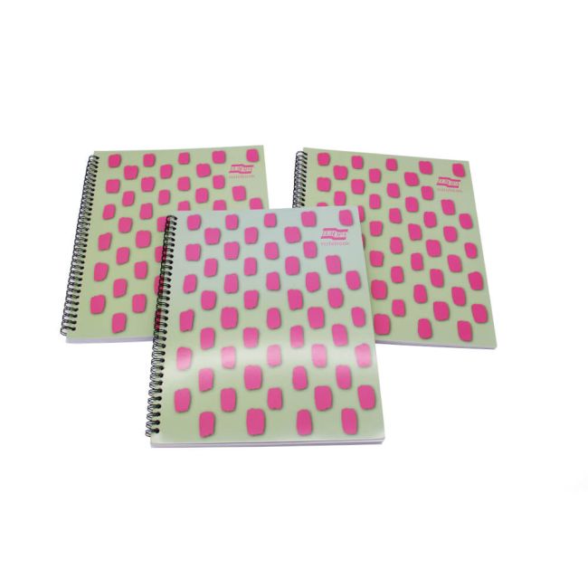 Europa Splash Notebooks 160 Lined Pages A4+ Pink Cover (Pack of 3) EU1503Z image 6