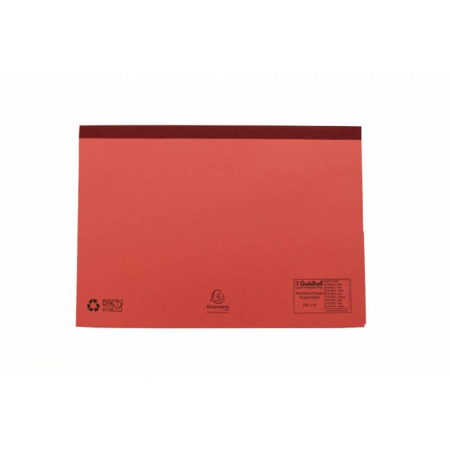 Exacompta Guildhall Double Pocket Wallet 315gsm Red A4/Foolscap (Pack of 25) 218-REDZ image 6