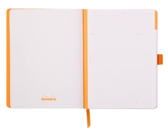 Clairefontaine Rhodiarama Italian Leatherette Meeting Book A5+ Silver 117781C image 2