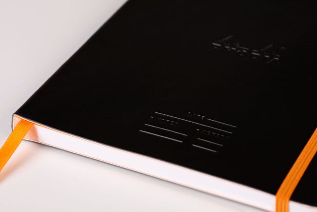 Clairefontaine Rhodiarama Italian Leatherette Meeting Book A5+ Black 117782C image 5