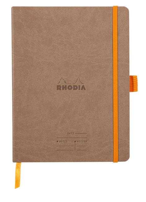 Clairefontaine Rhodiarama Italian Leatherette Meeting Book A5+ Taupe 117784C image 1